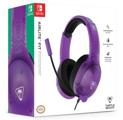 Cuffie da gioco cablate - TURTLE BEACH - Nintendo Switch - Airlite Fit - Phantom Purple