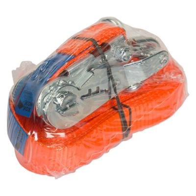 KONVOX spanband met ratel en haken - 5 m x 25 mm - oranje - 2-delig