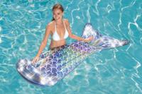 Bestway Luchtmatras Opblaasbare Sirene Iridees 193x101 cm Strand en Zwembad 43413 - thumbnail