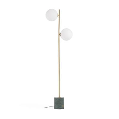 Kave Home Vloerlamp 'Lonela' Marmer en messing, 2-lamps