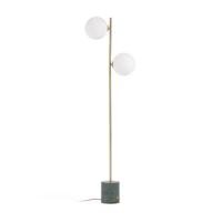 Kave Home Vloerlamp 'Lonela' Marmer en messing, 2-lamps - thumbnail