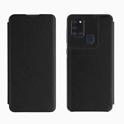 Anymode Wallet Flip Case GP-FWA217AMA - Flip cover voor mobiele telefoon - zwart - voor Galaxy A21s
