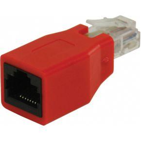 Valueline VLCB89251R Netwerkadapter Rj45 Male - Rj45 Female Rood