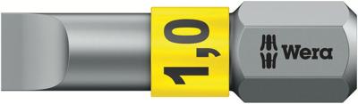 Wera 800/1 BTZ Sleufschroeven Bits, 1.0 x 5.5 x 25 mm - 1 stuk(s) - 05056066001 Wera 800/1 BTZ Sleufschroeven Bits, 1.0 x 5.5 x 25 mm - 1 stuk(s) - 05056066001