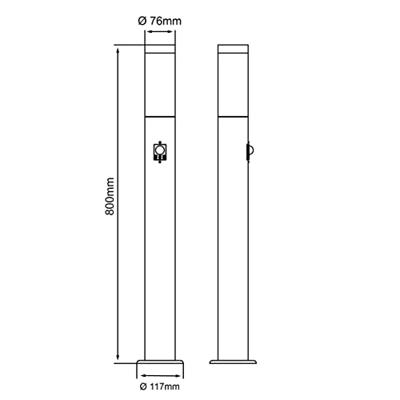 Brilliant RVS buitenlampChorus met sensor - 43699/82 - thumbnail