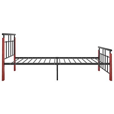 Bedframe metaal en massief eikenhout 90x200 cm Bedframe metaal en massief eikenhout 90x200 cm