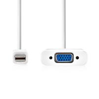 Mini-DisplayPort - VGA-kabel | Mini-DisplayPort male - VGA female | 0,2 m | Wit - thumbnail