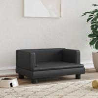 VidaXL Hondenmand 60x40x30 cm kunstleer zwart - thumbnail