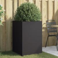 VidaXL Plantenbak 52x48x75 cm staal zwart - thumbnail