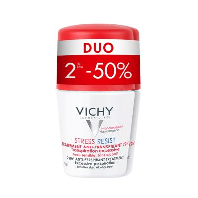 Vichy Deo Roll-on Stress Resist 72u Overmatige Transpiratie Duo 2x50ml