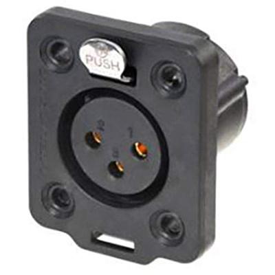 Neutrik NC3FDX-TOP female XLR chassisdeel 3p Neutrik NC3FDX-TOP female XLR chassisdeel 3p