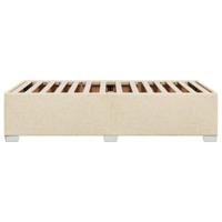 Bedframe zonder matras 90x200 cm stof crèmekleurig - thumbnail