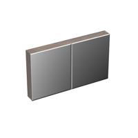 Spiegelkast Forzalaqua Uni 120x68.5x12.5 Cm 2 Deuren Tweezijdig Spiegel Eiken Silver Grey - thumbnail