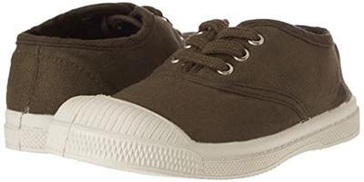 Katoenen tennisschoenen voor kinderen met vetersluiting BENSIMON® kaki
