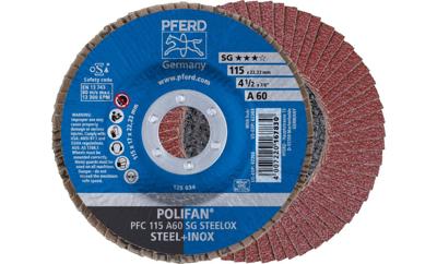 PFERD TOOLS 67706115 PFC 115 A 60 SG STEELOX Lamellenschijf Diameter 115 mm Boordiameter 22.23 mm RVS, Staal 10 stuk(s)