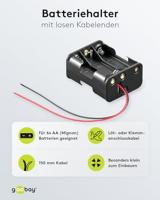 Goobay Batterijhouder 6X AA, kabel, 81216 - thumbnail