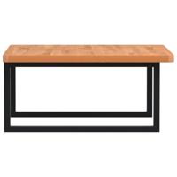 Badkamer wandschap staal en massief beukenhout - thumbnail