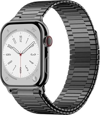 Magnetische stalen band - Zeer sterke magneet - Zwart - Geschikt voor Apple Watch 44mm / 45mm / 46mm / 49mm Magnetische stalen band - Zeer sterke magneet - Zwart - Geschikt voor Apple Watch 44mm / 45mm / 46mm / 49mm