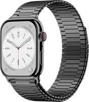 Magnetische stalen band - Zeer sterke magneet - Zwart - Geschikt voor Apple Watch 44mm / 45mm / 46mm / 49mm - thumbnail