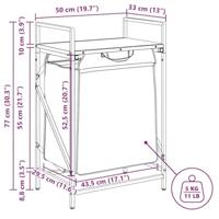 Wasmand 1 vak met plank bruin eikenkleurig - thumbnail