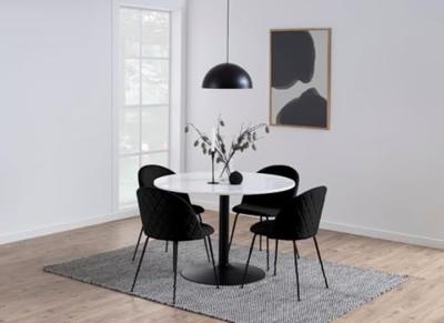 Sohome Ronde Eettafel 'Rune' 110cm, kleur Wit Marmer Sohome Ronde Eettafel 'Rune' 110cm, kleur Wit Marmer
