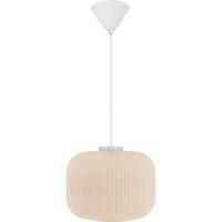 Hanglamp opaal glas Milford wit E27 30 cm - thumbnail