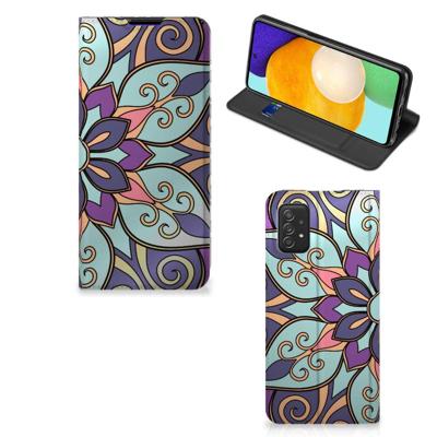 Samsung Galaxy A03s Smart Cover Purple Flower Samsung Galaxy A03s Smart Cover Purple Flower