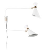 Zuiver Wandlamp 'Double' 2-lamps, kleur Wit - thumbnail