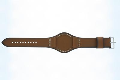 Horlogeband Fossil FS5524 Onderliggend Leder Bruin 22mm