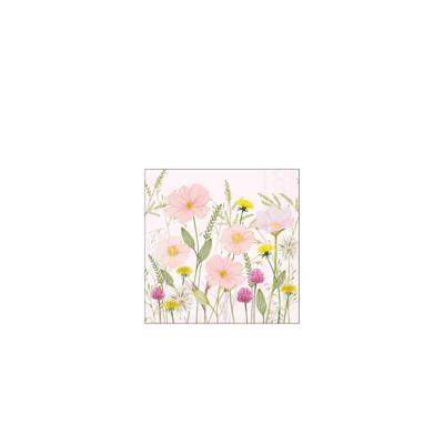 Ambiente Servetten 25cm pastel flowers roze