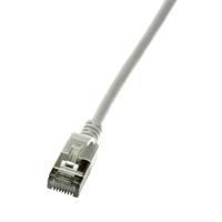 LogiLink CQ9052S RJ45 Netwerkkabel, patchkabel CAT 6A U/FTP 2.00 m Grijs Extreem dun, Vlambestendig, Flexibel, Folie afscherming, Halogeenvrij, Snagless, - thumbnail