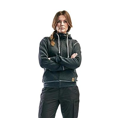 Blåkläder Dames hooded sweatvest 33731157 | Zwart Mêlee | Maat S - 7330509483374