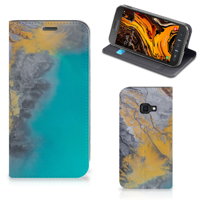 Samsung Galaxy Xcover 4s | Standcase | Marble Blue Gold - thumbnail