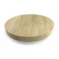 Massief eiken tafelblad rond 50 cm - thumbnail