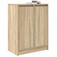 Dressoir 57x34x76 cm bewerkt hout sonoma eikenkleurig - thumbnail
