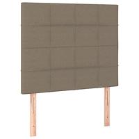 Bedframe zonder matras 80x200 cm stof taupe - thumbnail