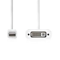 Mini DisplayPort-Kabel - DisplayPort 1.2 - Mini-DisplayPort Male - DVI-I 24+5-Pins Female - 21.6 Gbps - Vernikkeld - 0.20 m - Rond - PVC - Wit - Polybag - thumbnail