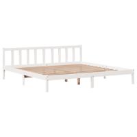 Bedframe zonder matras massief grenenhout wit 180x200 cm - thumbnail