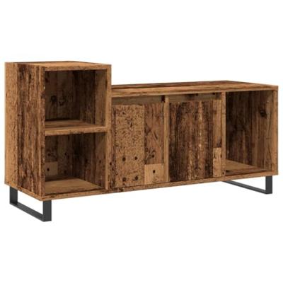 Tv-meubel 100x35x55 cm bewerkt hout oud houtkleurig