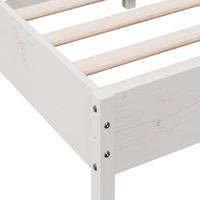 Bedframe zonder matras massief grenenhout wit 140x200 cm - thumbnail