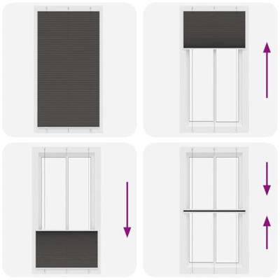 Pliss rolgordijn 105x200cm stofbreedte 104,4cm polyester zwart Pliss rolgordijn 105x200cm stofbreedte 104,4cm polyester zwart