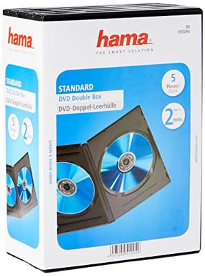 Hama DVD Dubbel Box Zwart 5Pak - thumbnail