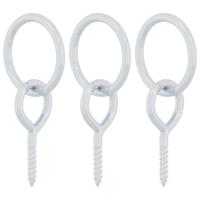 Schroefoog met ring 3 st staal zilverkleurig - thumbnail