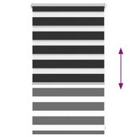 Duo Rolgordijn 50x100cm Zwart - thumbnail