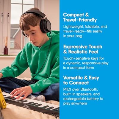 Carry-On Piano 49 Touch Black opvouwbare piano 49 toetsen