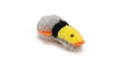 Pluche eend trillend kattenspeelgoed