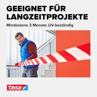 Tesa waarschuwingstape afzetlint niet klevend, ft 80 mm x 100 m, rood/wit - thumbnail