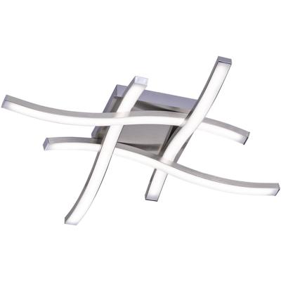 Vierkante LED Plafondlamp 20W Warm Wit 3000K Mat Nikkel Aluminium