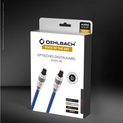 Toslink Audio Aansluitkabel [1x Toslink-stekker (ODT) - 1x Toslink-stekker (ODT)] 0.50 m Blauw Oehlbach XXL® Series 80