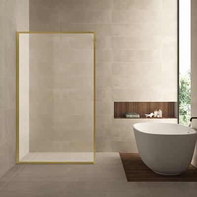 Wiesbaden Square Inloopdouche 120x200 cm - Nano Glas & Messing
